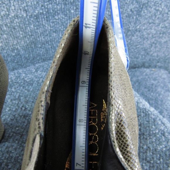 Aerosoles Jalapeno Women Ankle Boots Brown Fabric Zip Size 7.5 Medium - Picture 4 of 10